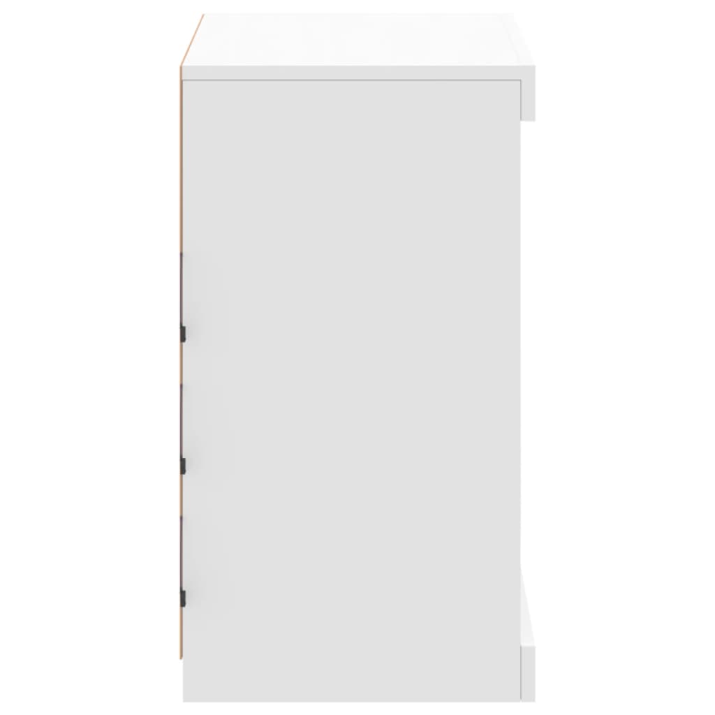 Buffet avec lumières LED blanc 60,5x37x67 cm - Buffets & bahuts