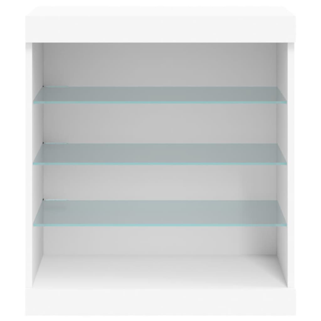 Buffet avec lumières LED blanc 60,5x37x67 cm - Buffets & bahuts