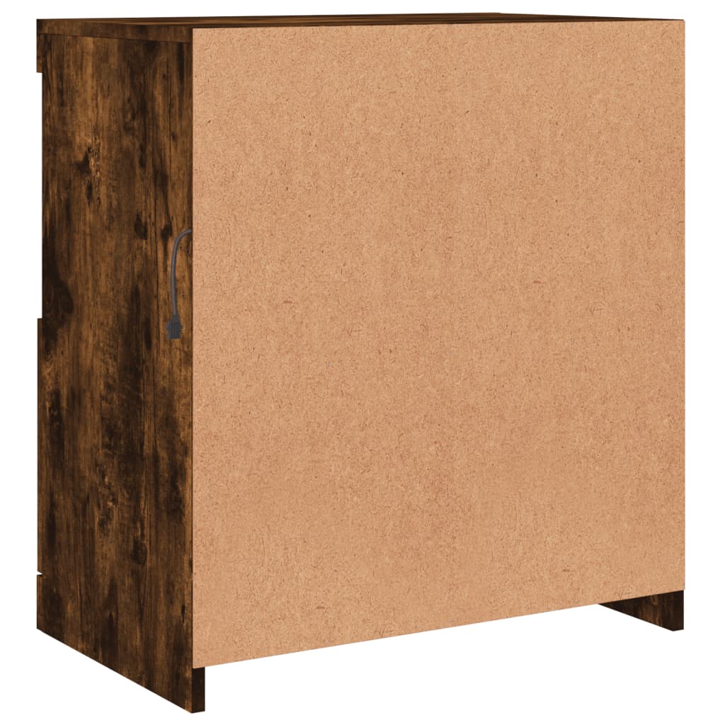 Buffet avec lumières LED chêne fumé 60x37x67 cm - Buffets & bahuts