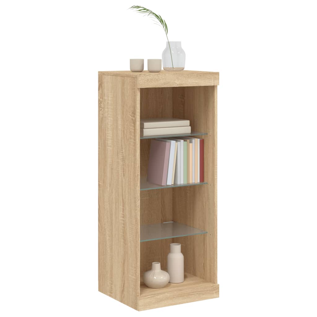 Buffet avec lumières LED chêne sonoma 41x37x100 cm - Buffets & bahuts