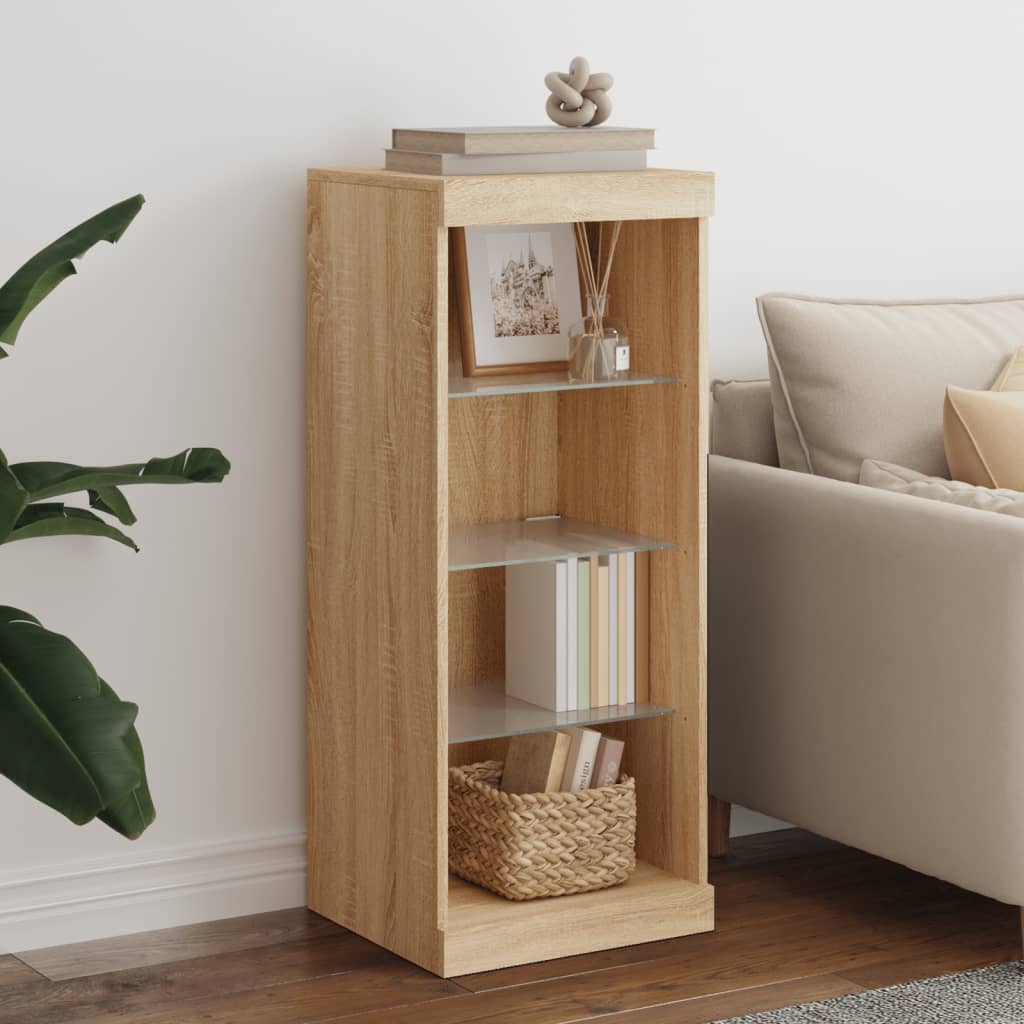 Buffet avec lumières LED chêne sonoma 41x37x100 cm - Buffets & bahuts