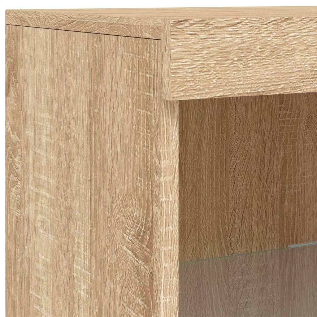 Buffet avec lumières LED chêne sonoma 41x37x100 cm - Buffets & bahuts