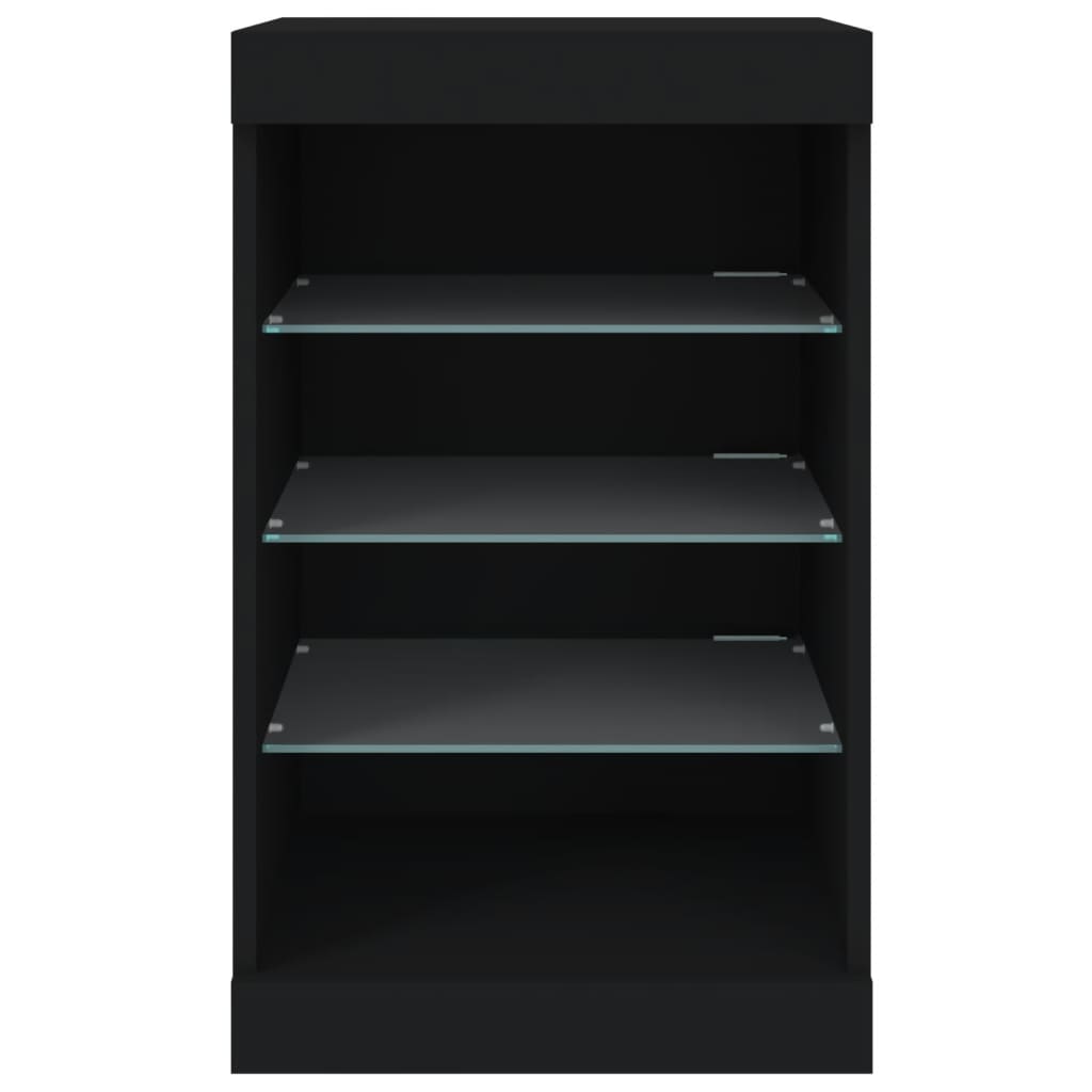 Buffet avec lumières LED noir 41x37x67 cm - Buffets & bahuts
