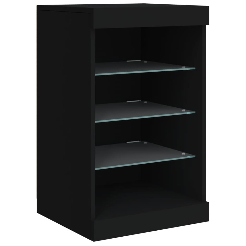 Buffet avec lumières LED noir 41x37x67 cm - Buffets & bahuts