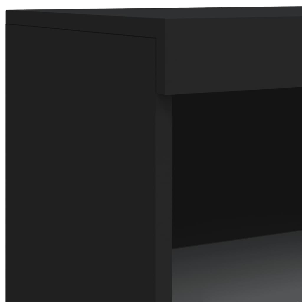 Buffet avec lumières LED noir 60,5x37x100 cm - Buffets & bahuts