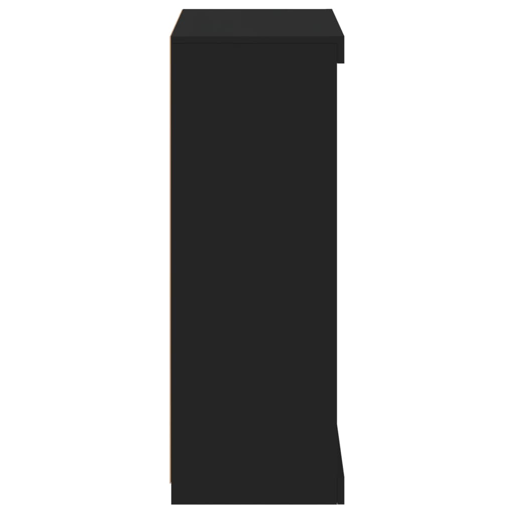 Buffet avec lumières LED noir 60,5x37x100 cm - Buffets & bahuts