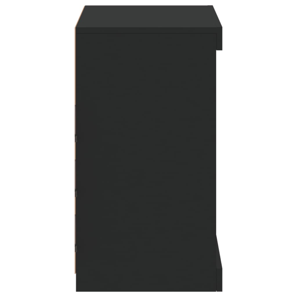 Buffet avec lumières LED noir 60,5x37x67 cm - Buffets & bahuts