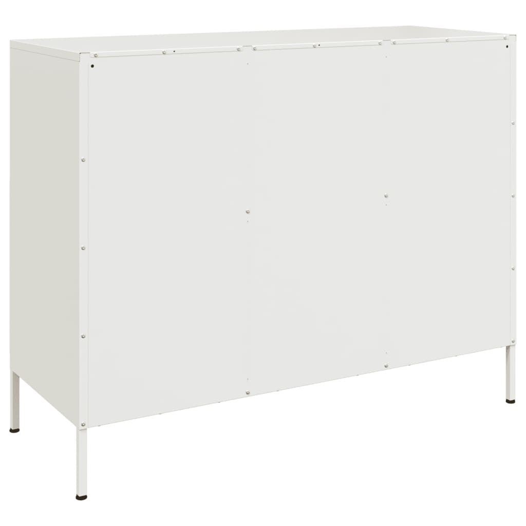 Buffet blanc 100,5x39x79 cm acier - Buffets & bahuts