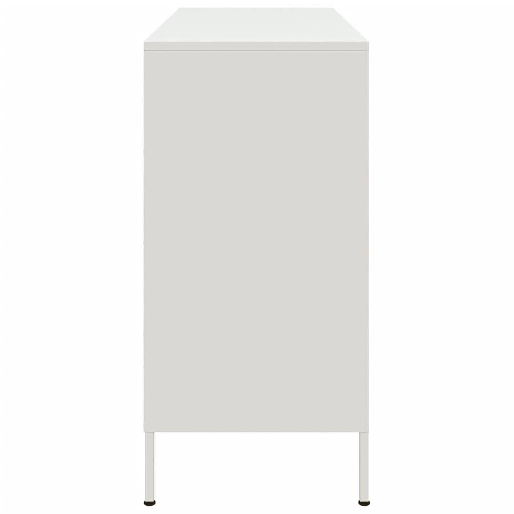Buffet blanc 100,5x39x79 cm acier - Buffets & bahuts