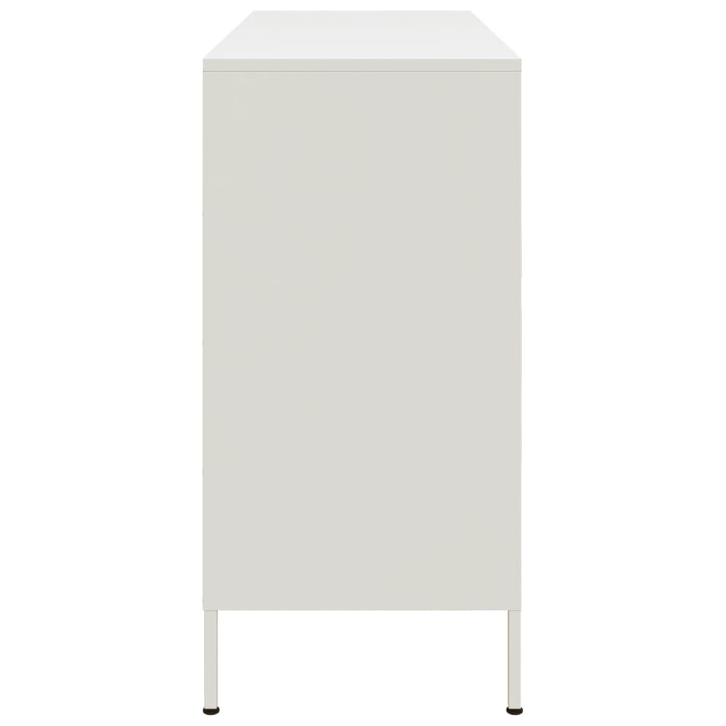 Buffet blanc 100,5x39x79 cm acier - Buffets & bahuts