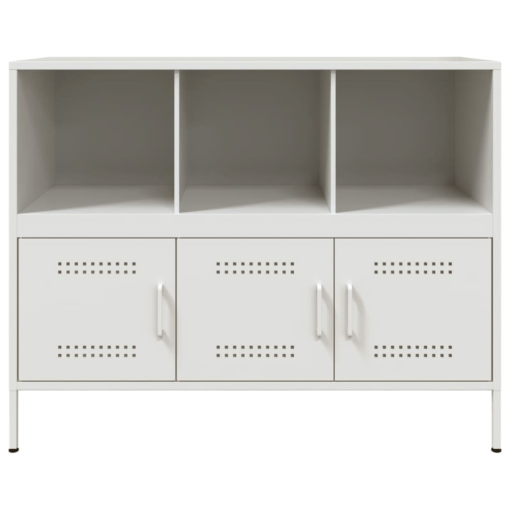 Buffet blanc 100,5x39x79 cm acier - Buffets & bahuts