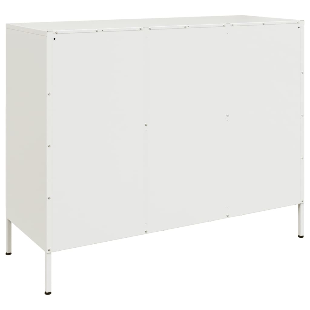 Buffet blanc 100,5x39x79 cm acier - Buffets & bahuts