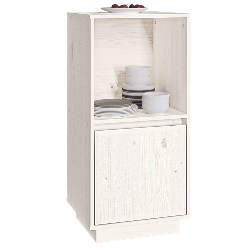 Buffet blanc 38x35x80 cm bois massif de pin - Buffets & bahuts