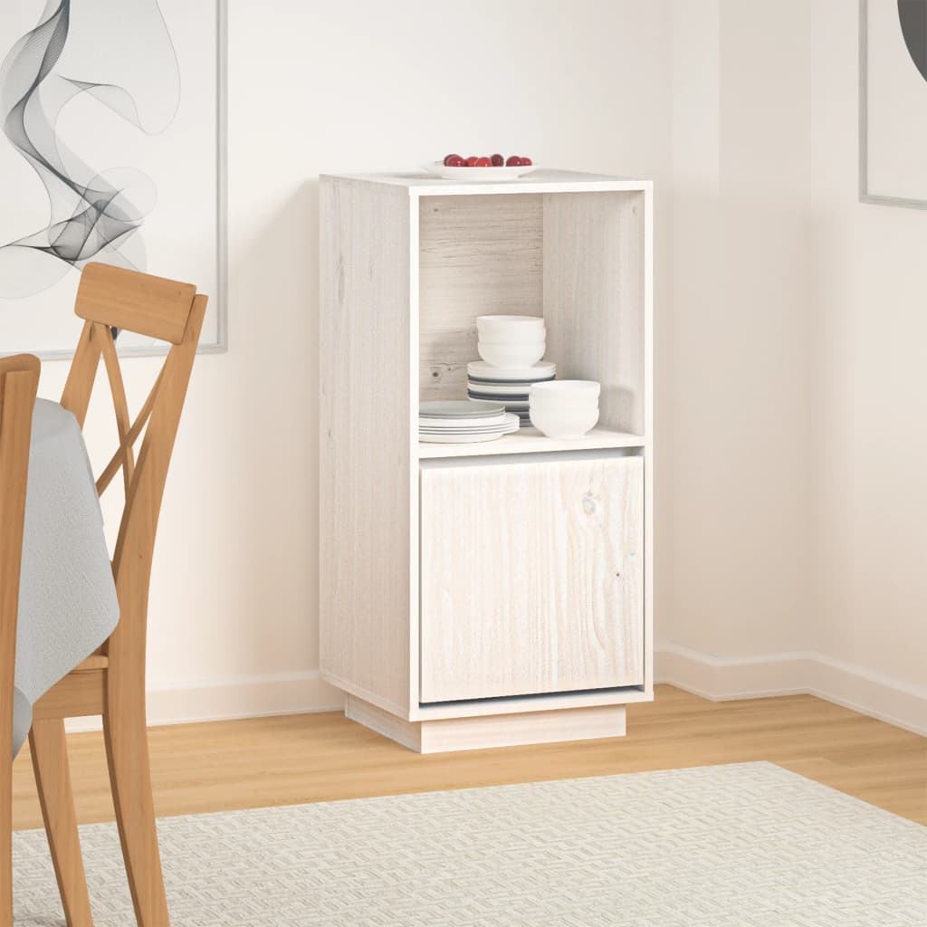 Buffet blanc 38x35x80 cm bois massif de pin - Buffets & bahuts