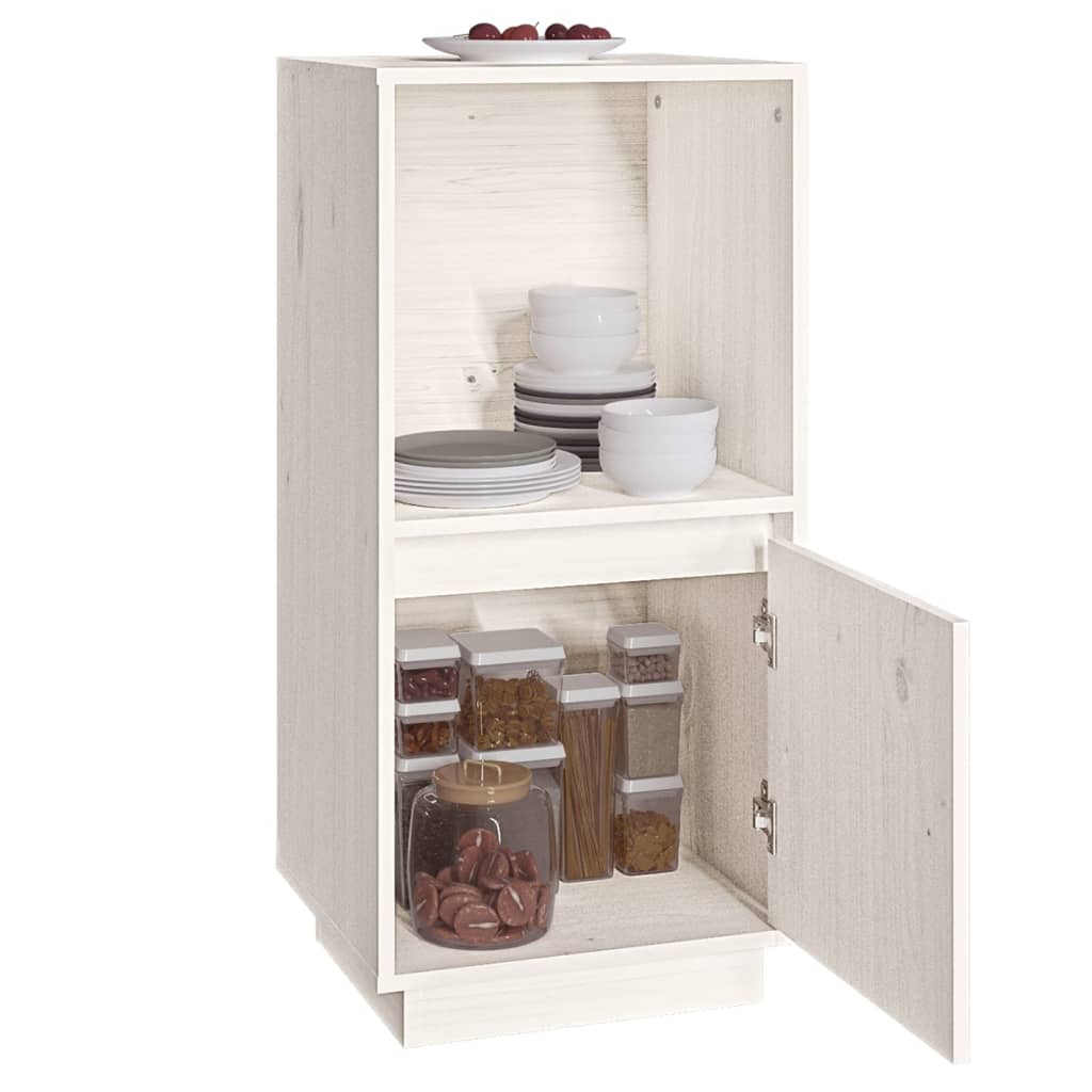 Buffet blanc 38x35x80 cm bois massif de pin - Buffets & bahuts