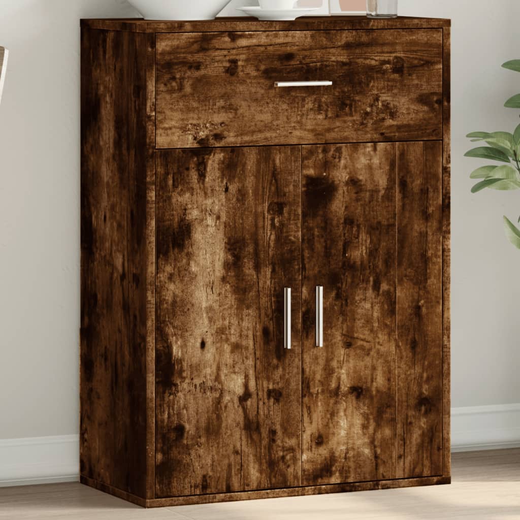 Buffet chêne fumé 60x30x84 cm bois d’ingénierie - Buffets & bahuts