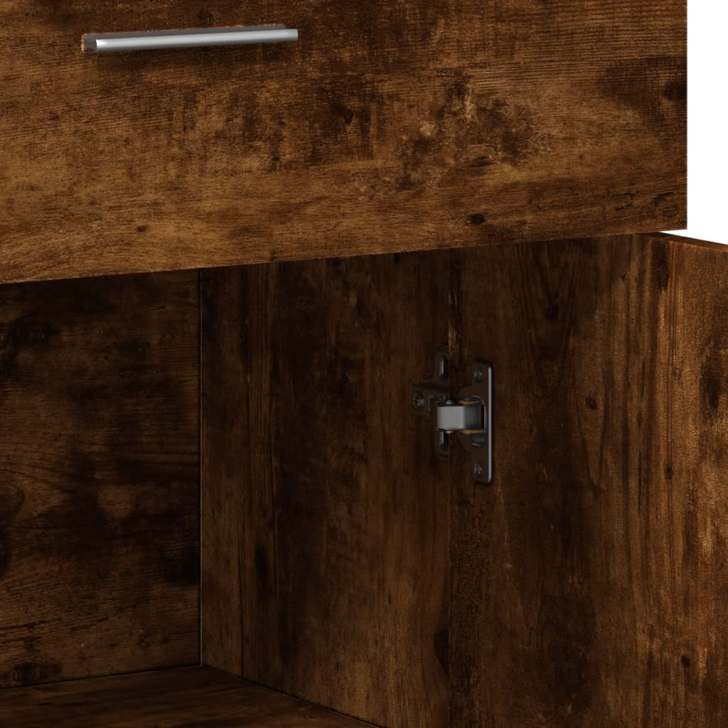 Buffet chêne fumé 60x30x84 cm bois d’ingénierie - Buffets & bahuts