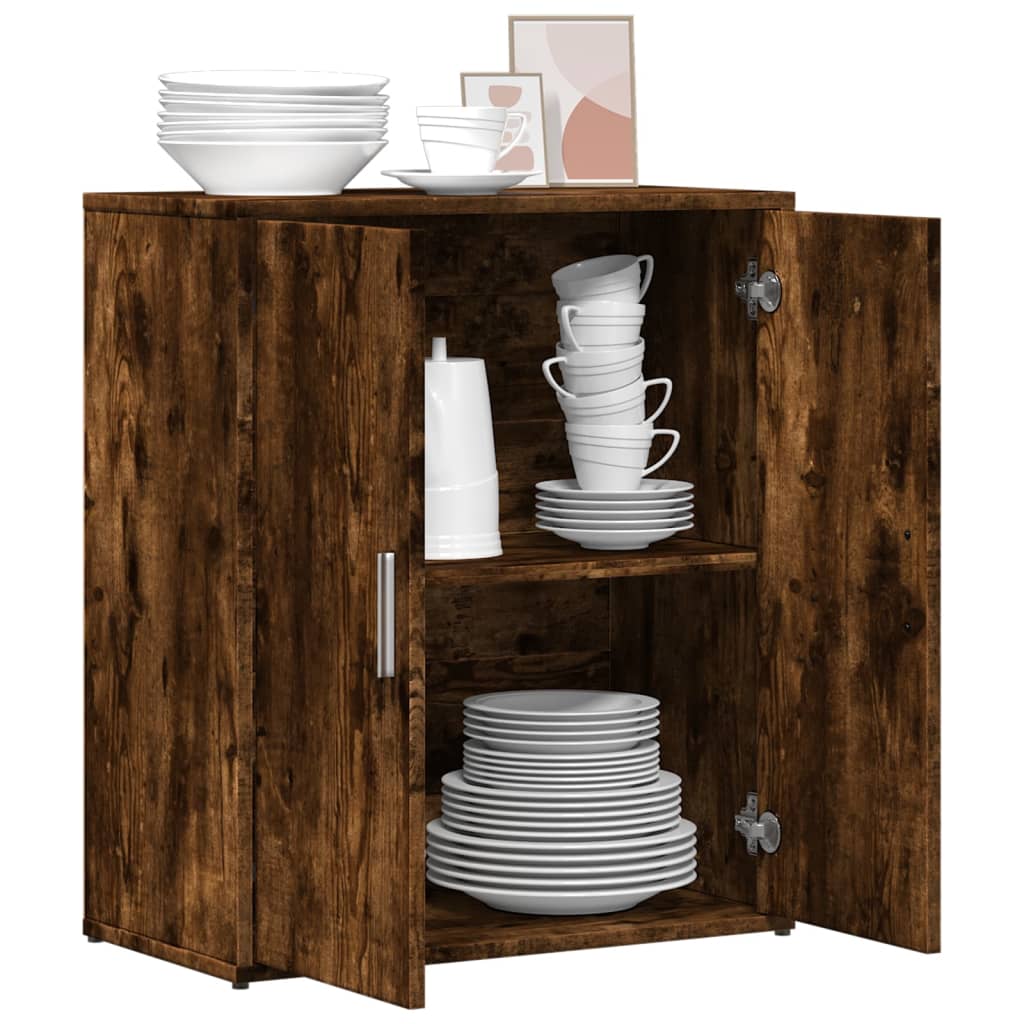 Buffet chêne fumé 60x31x70 cm bois d’ingénierie - Buffets & bahuts
