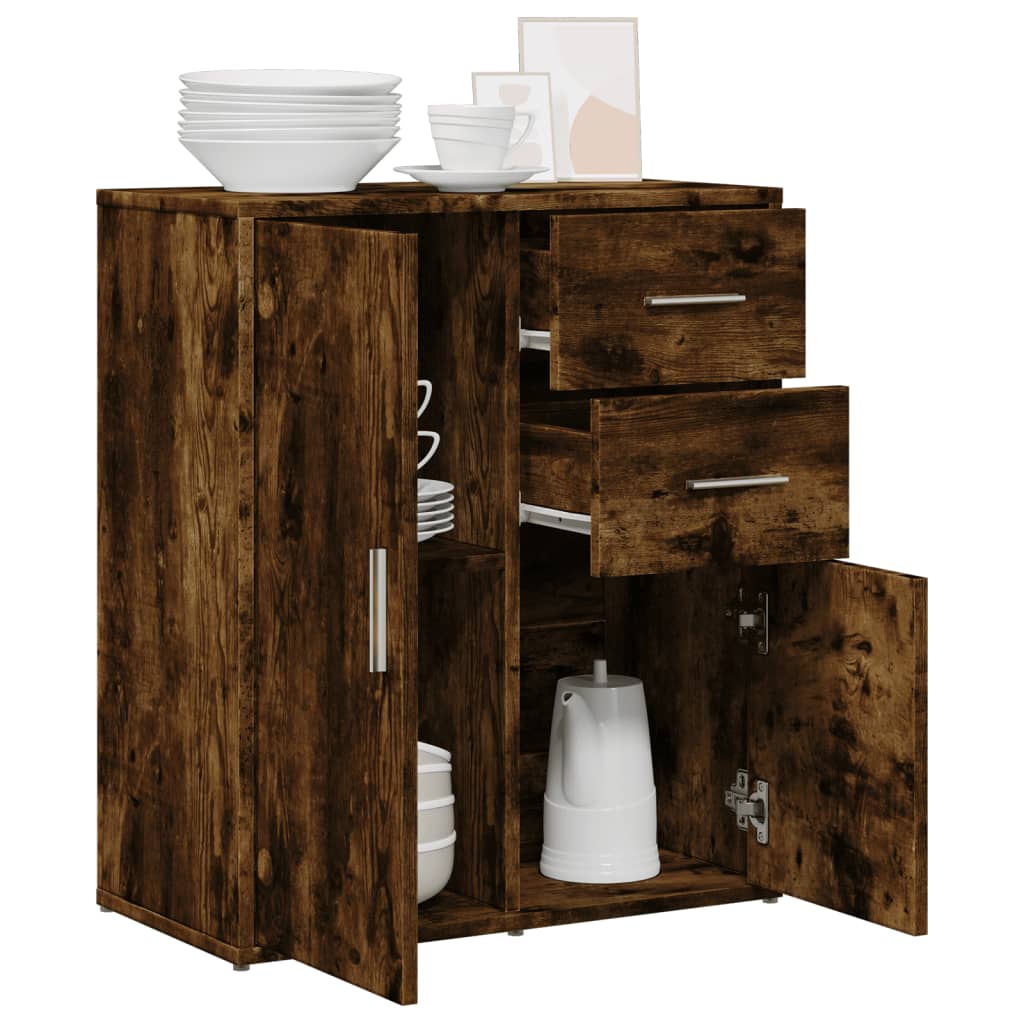 Buffet chêne fumé 60x31x70 cm bois d’ingénierie - Buffets & bahuts