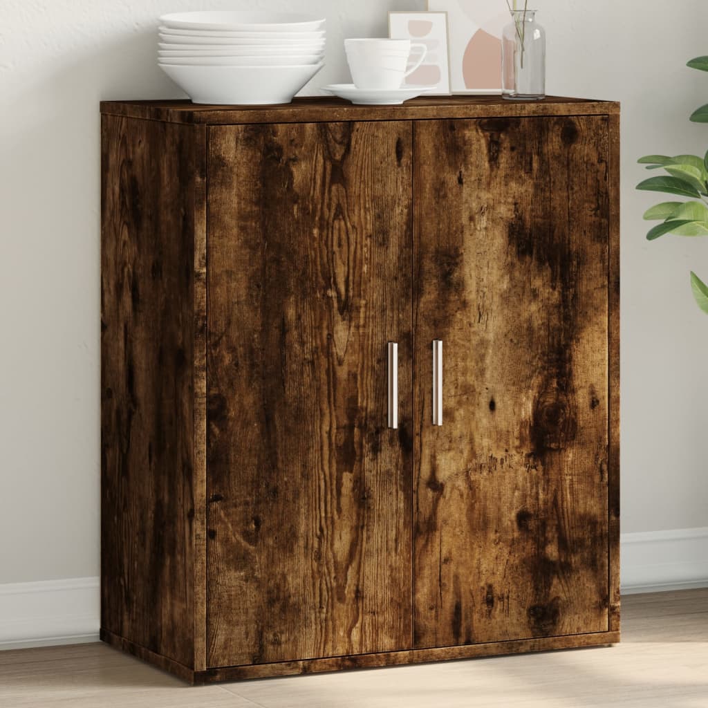 Buffet chêne fumé 60x31x70 cm bois d’ingénierie - Buffets & bahuts