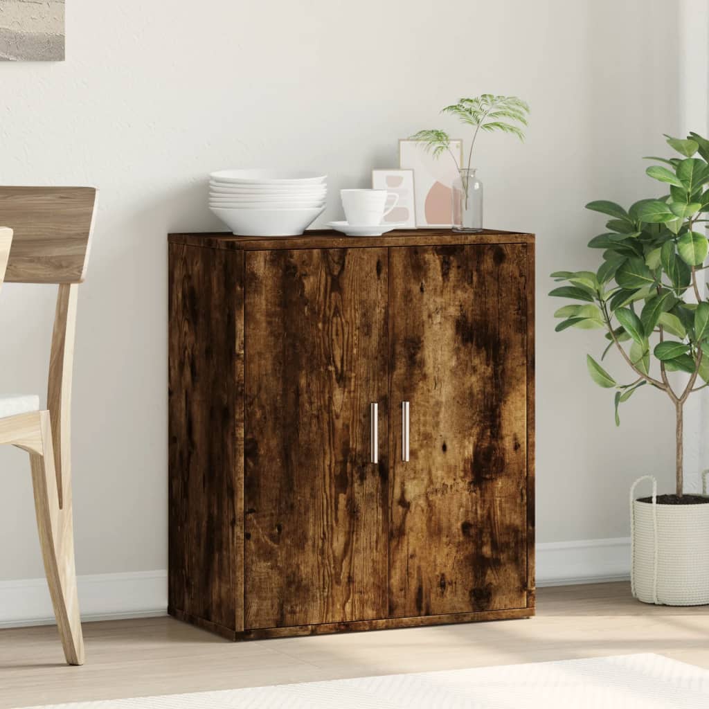 Buffet chêne fumé 60x31x70 cm bois d’ingénierie - Buffets & bahuts