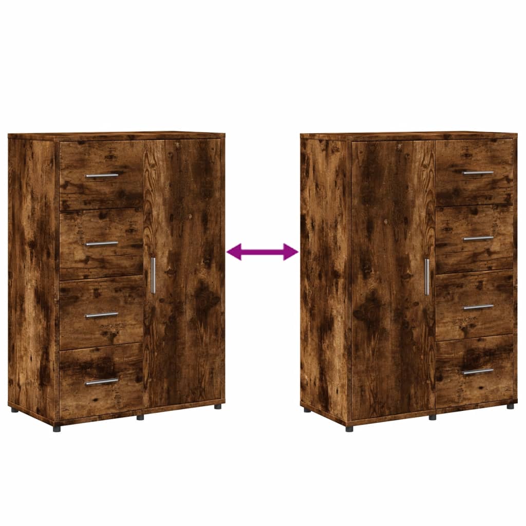 Buffet chêne fumé 60x31x84 cm bois d’ingénierie - Buffets & bahuts
