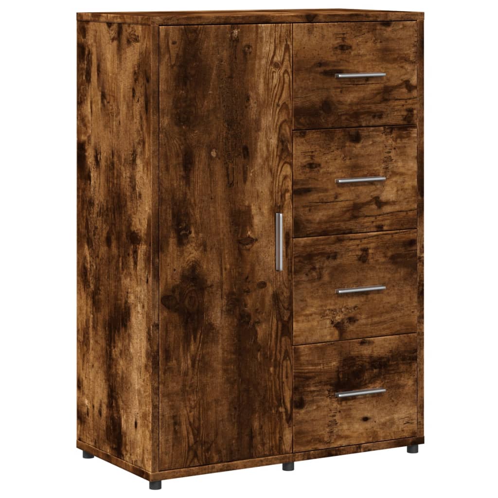 Buffet chêne fumé 60x31x84 cm bois d’ingénierie - Buffets & bahuts