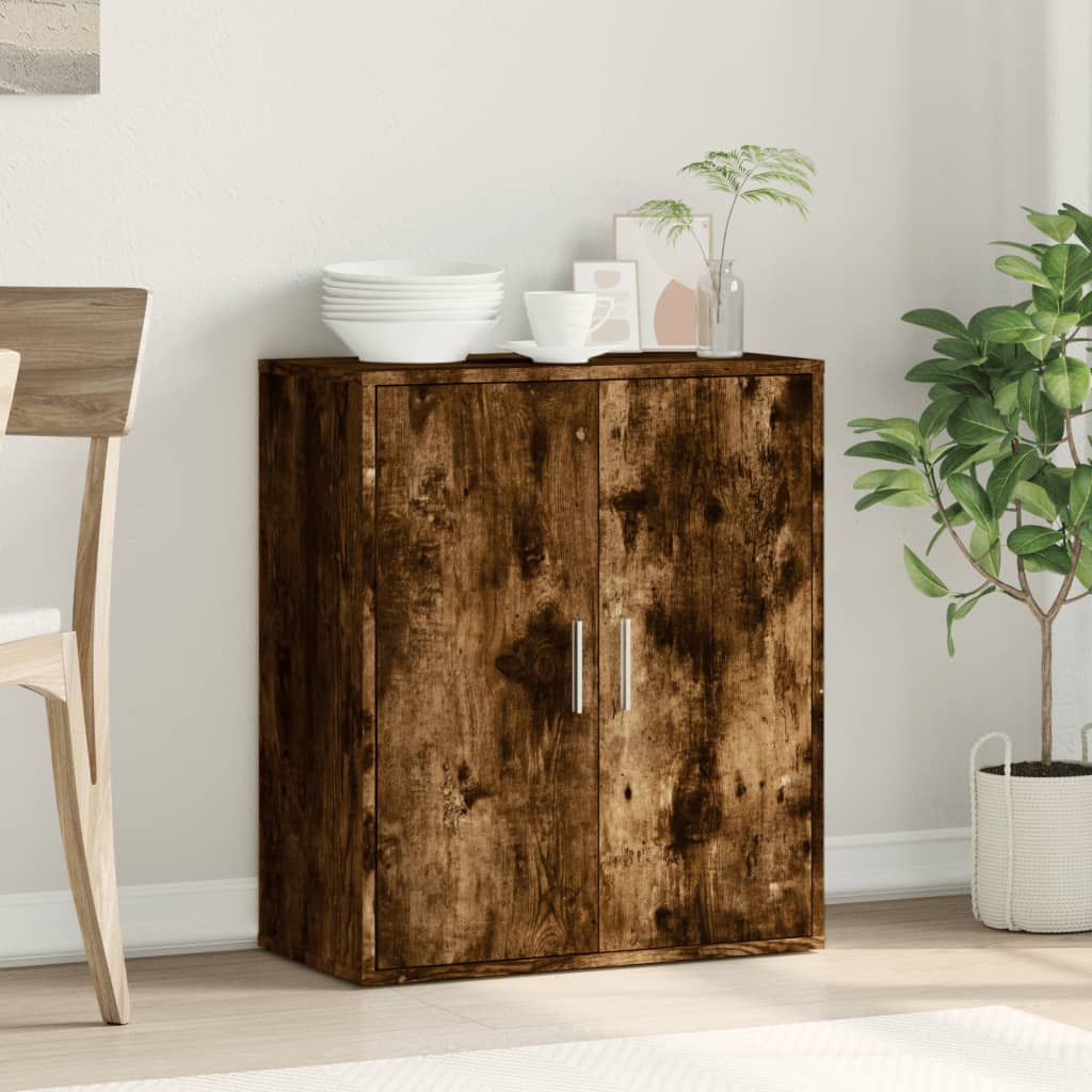 Buffet chêne fumé 79x38x80 cm bois d’ingénierie - Buffets & bahuts