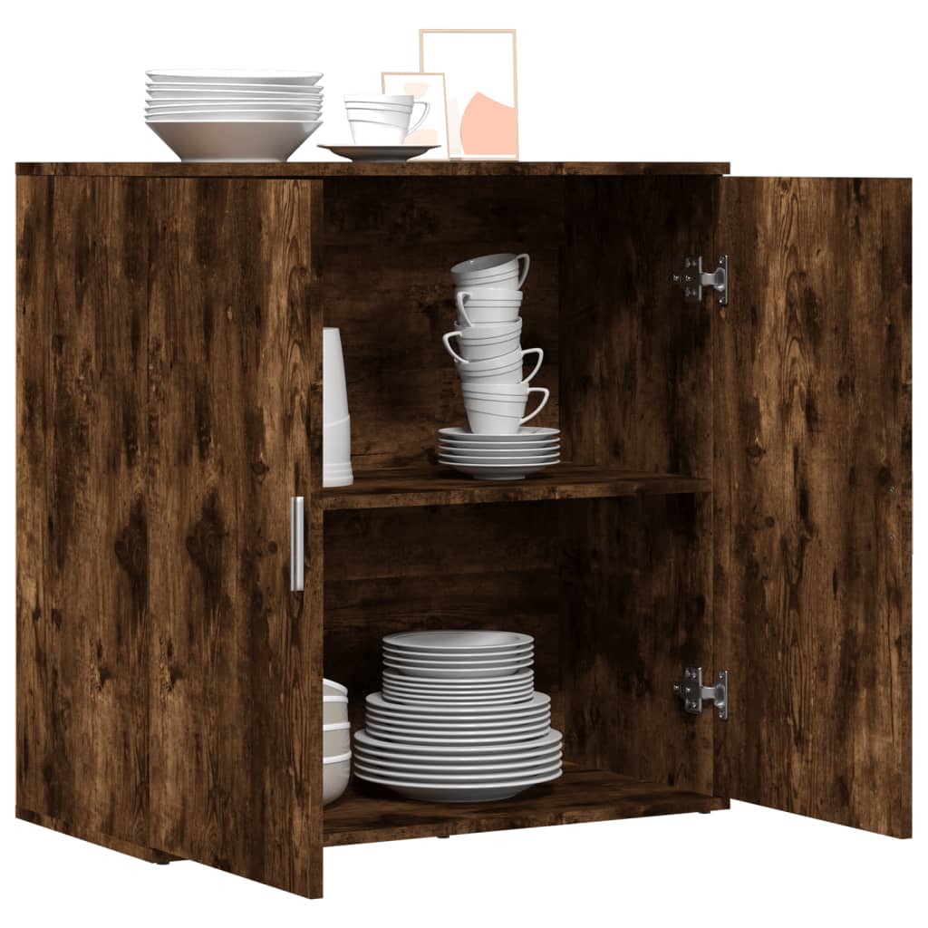 Buffet chêne fumé 79x38x80 cm bois d’ingénierie - Buffets & bahuts