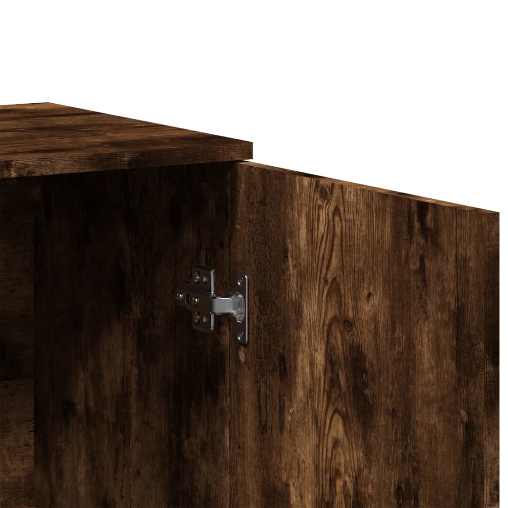 Buffet chêne fumé 79x38x80 cm bois d’ingénierie - Buffets & bahuts