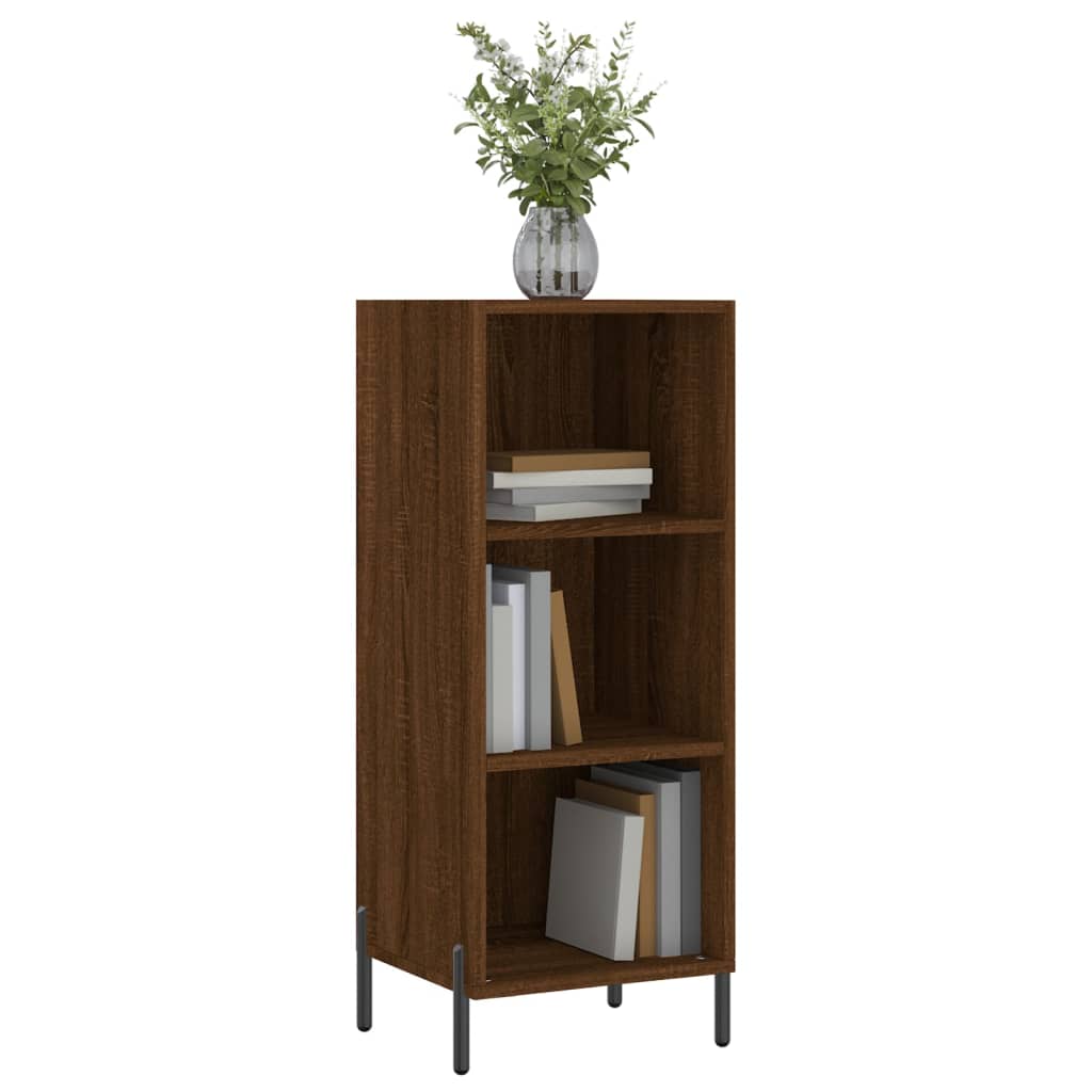 Buffet chêne marron 34,5x32,5x90 cm bois d’ingénierie - Buffets & bahuts