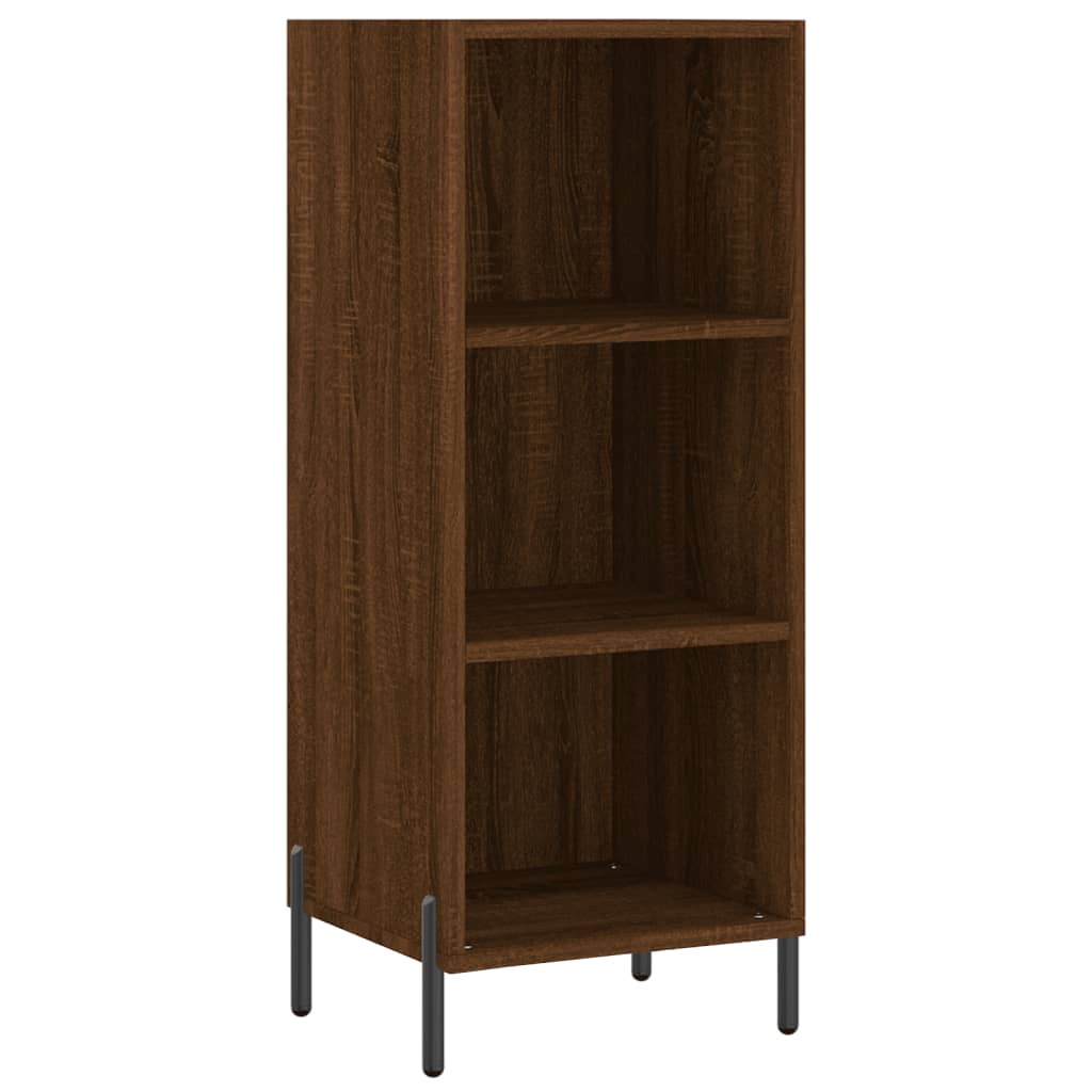Buffet chêne marron 34,5x32,5x90 cm bois d’ingénierie - Buffets & bahuts