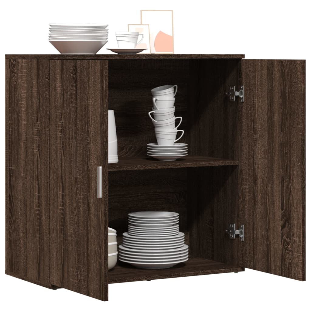Buffet chêne marron 79x38x80 cm bois d’ingénierie - Buffets & bahuts