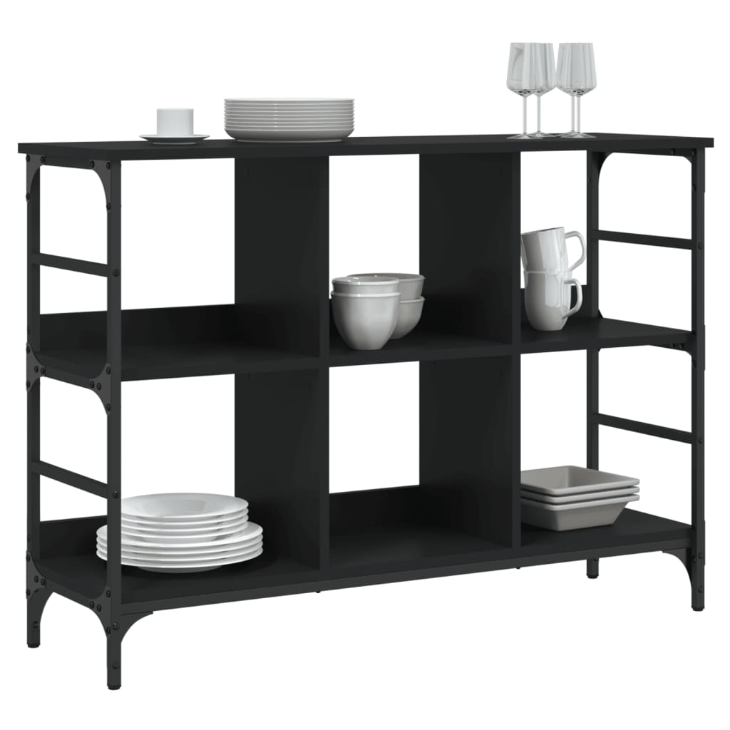 Buffet noir 102x32x73,5 cm bois d’ingénierie - Buffets & bahuts
