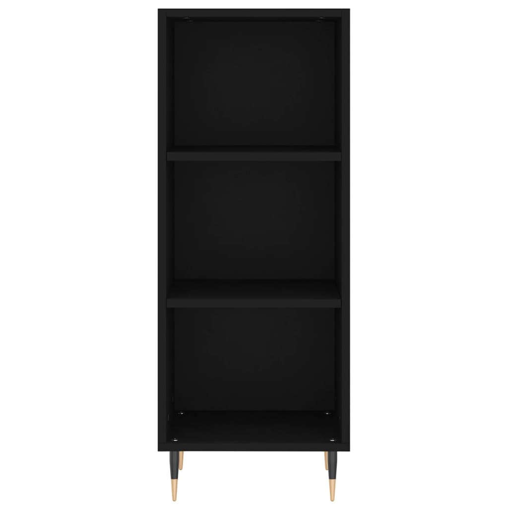 Buffet noir 34,5x32,5x90 cm bois d’ingénierie - Buffets & bahuts
