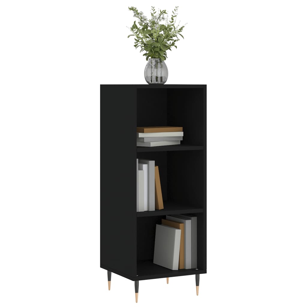 Buffet noir 34,5x32,5x90 cm bois d’ingénierie - Buffets & bahuts