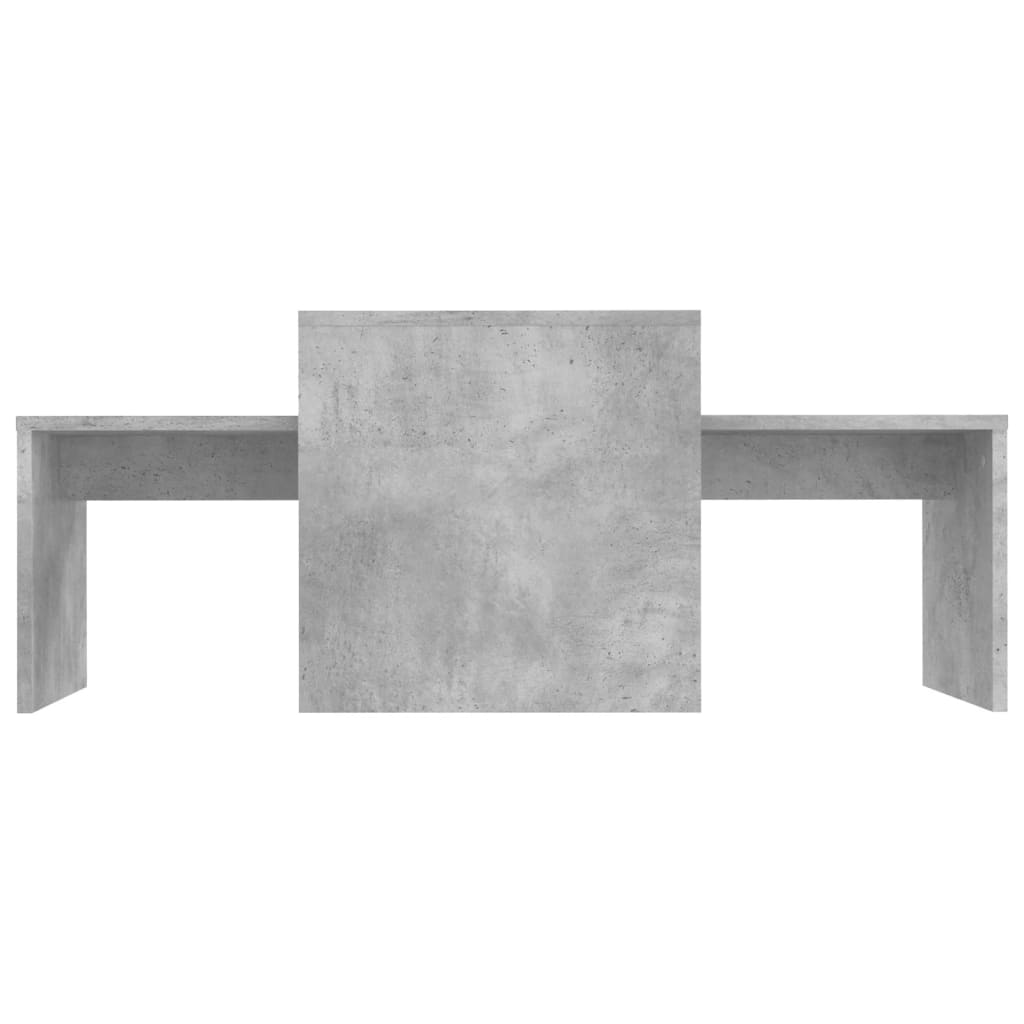 Ensemble de table basse Gris béton 100x48x40 cm Bois ingénierie - Tables basses