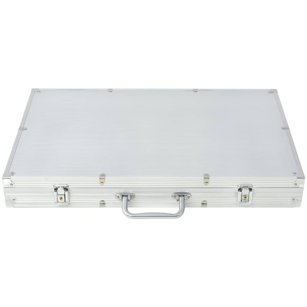 Jeu de poker avec 1000 jetons Aluminium - Jetons & malettes de poker