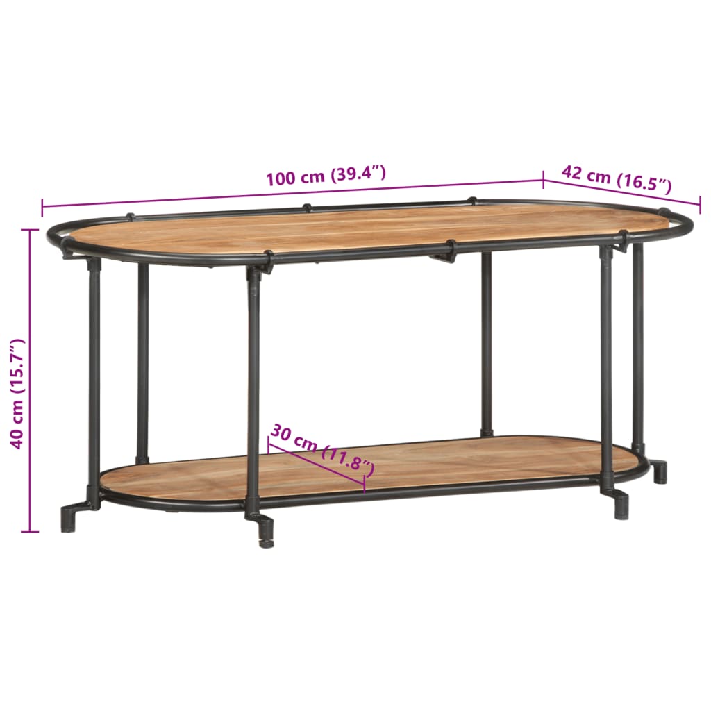 Meuble TV 100x42x40 cm bois d’acacia massif - Fixations & meubles de rangement multimédia