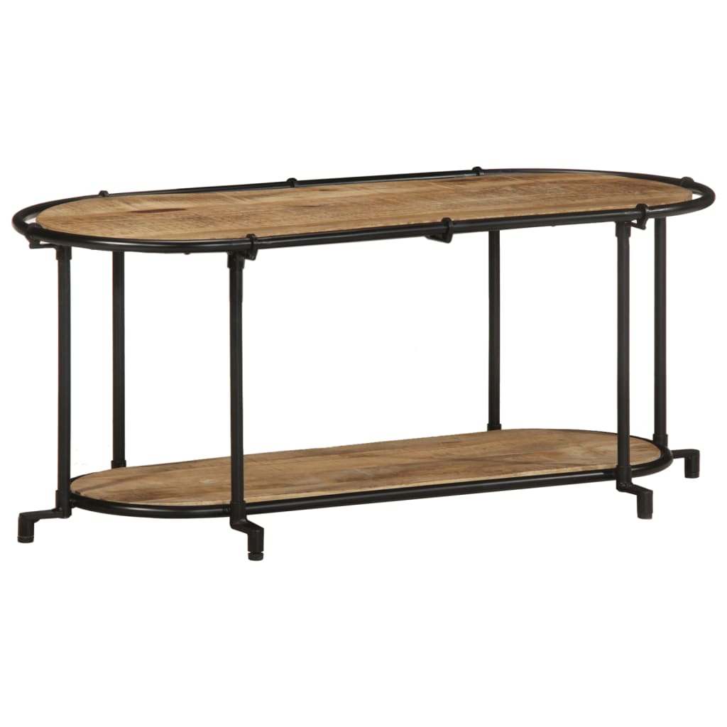 Meuble TV 100x42x40 cm bois massif de manguier brut - Fixations & meubles de rangement multimédia