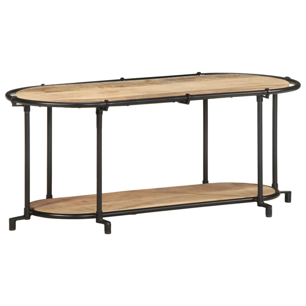 Meuble TV 100x42x40 cm bois massif de manguier brut - Fixations & meubles de rangement multimédia