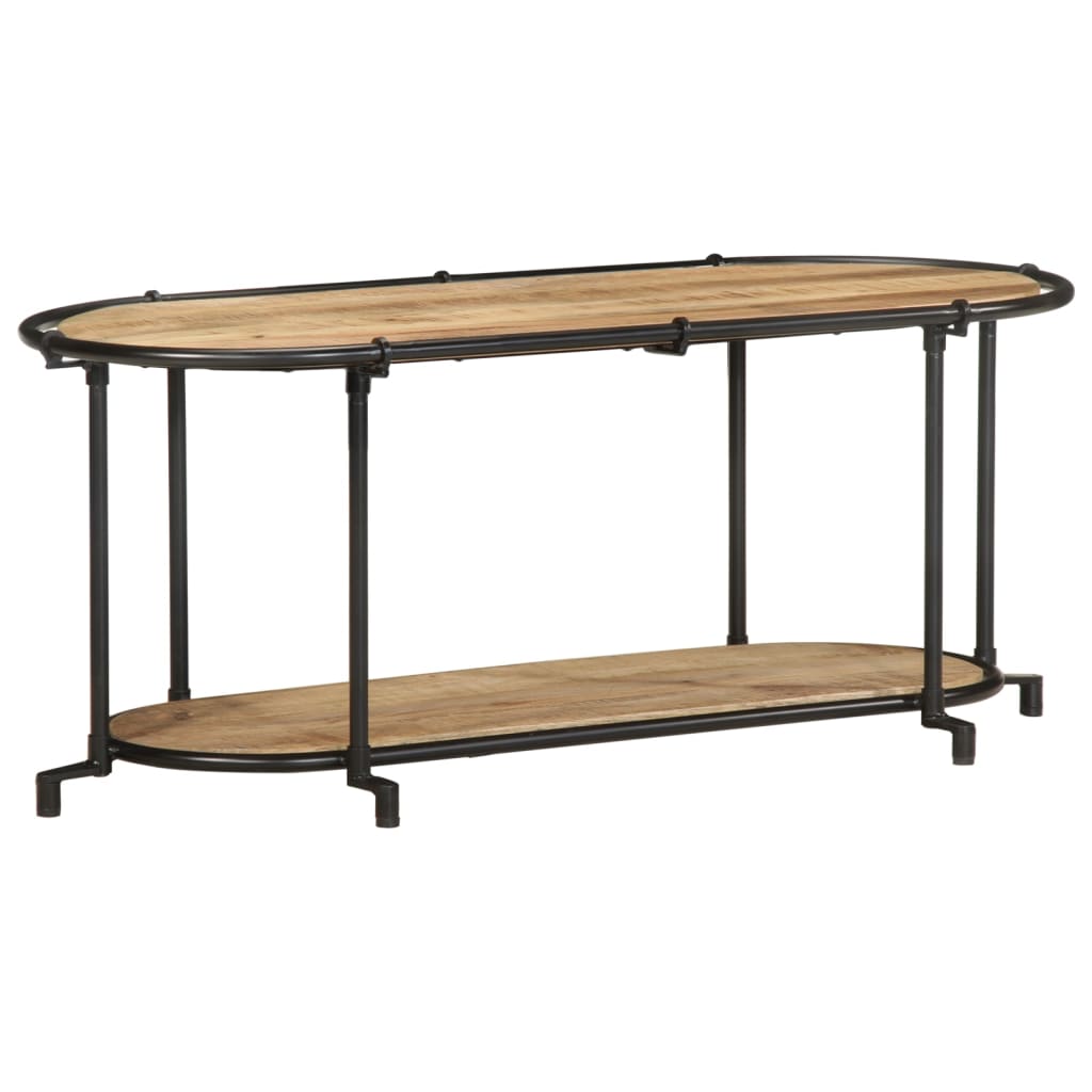 Meuble TV 100x42x40 cm bois massif de manguier brut - Fixations & meubles de rangement multimédia