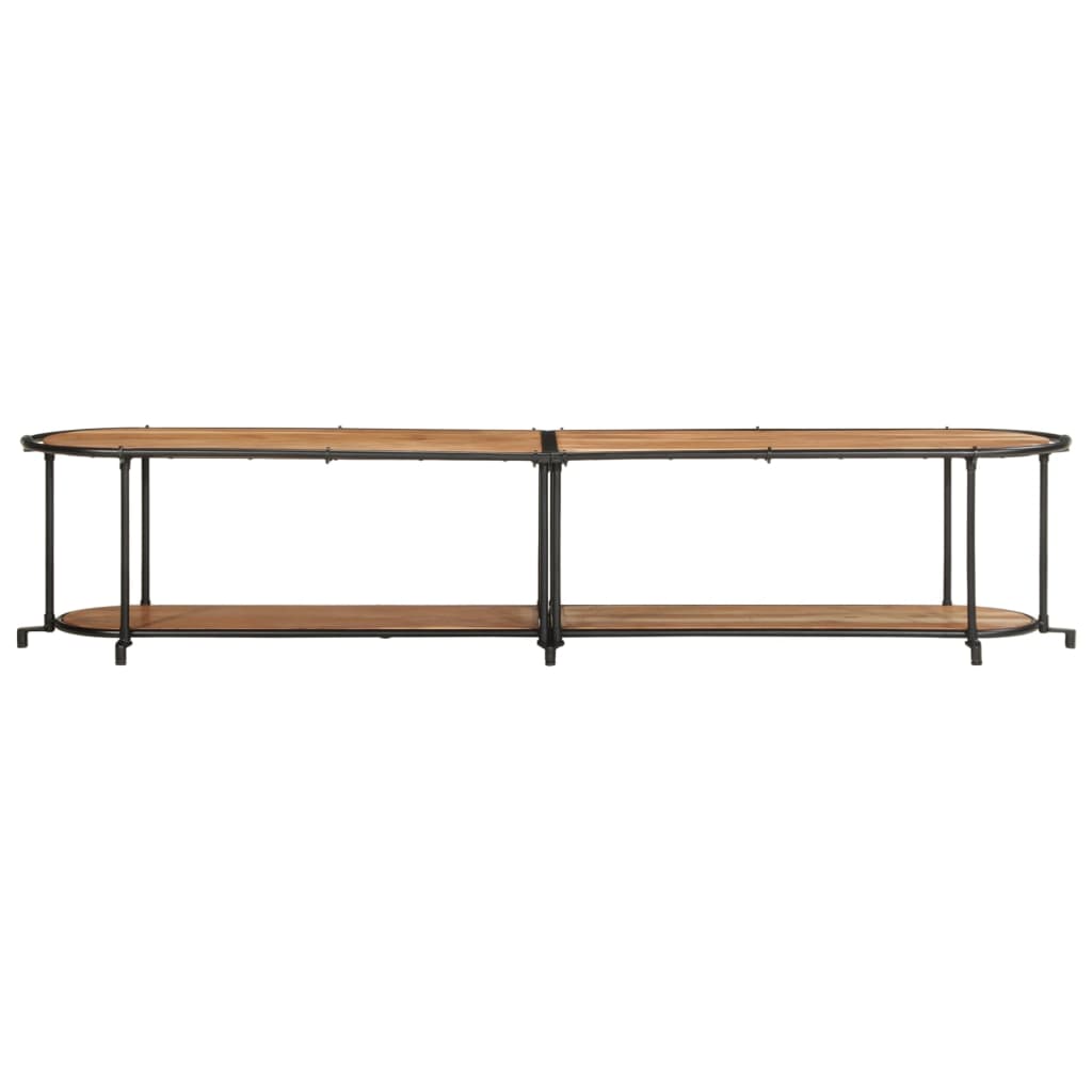Meuble TV 200x42x40 cm bois d’acacia massif - Fixations & meubles de rangement multimédia