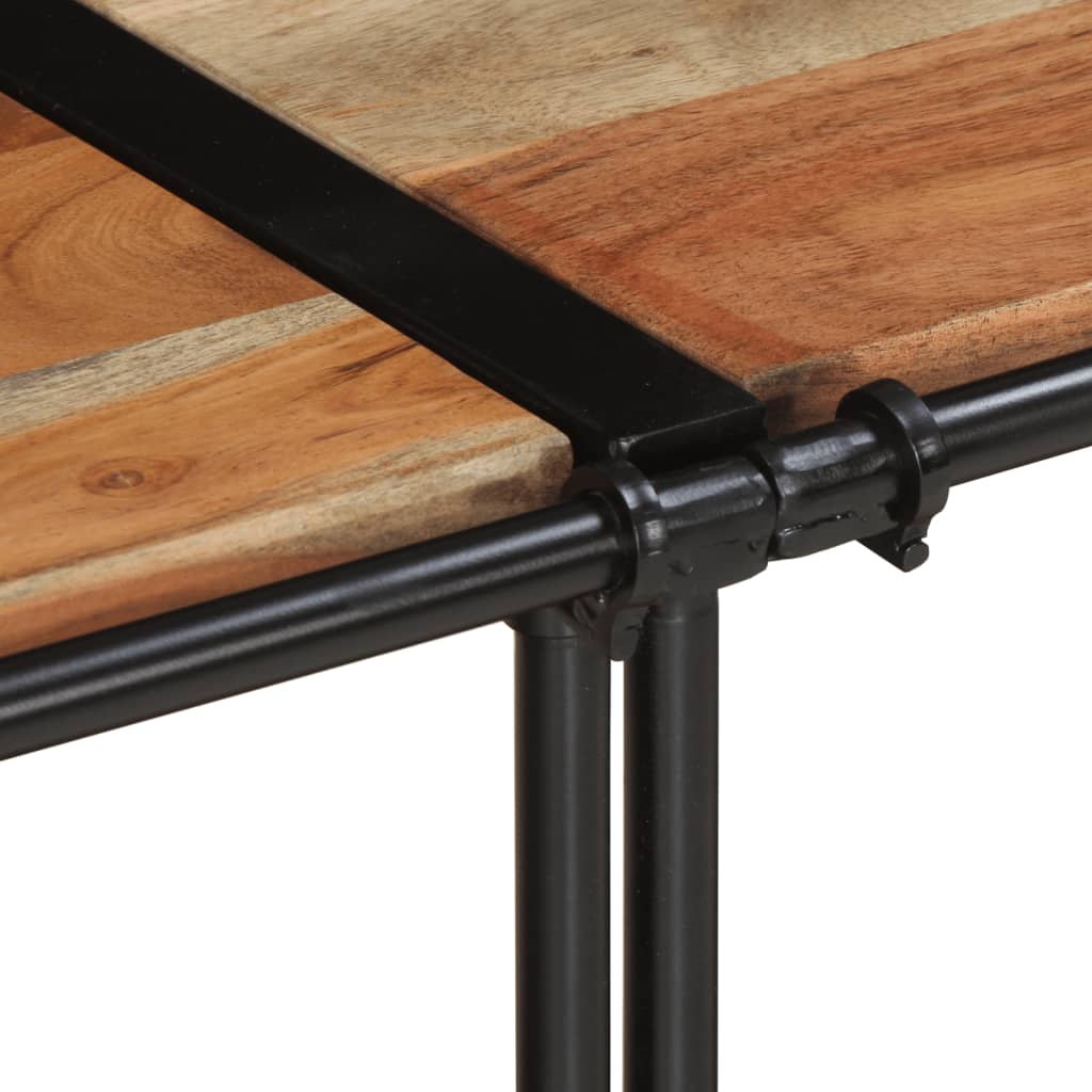 Meuble TV 200x42x40 cm bois d’acacia massif - Fixations & meubles de rangement multimédia