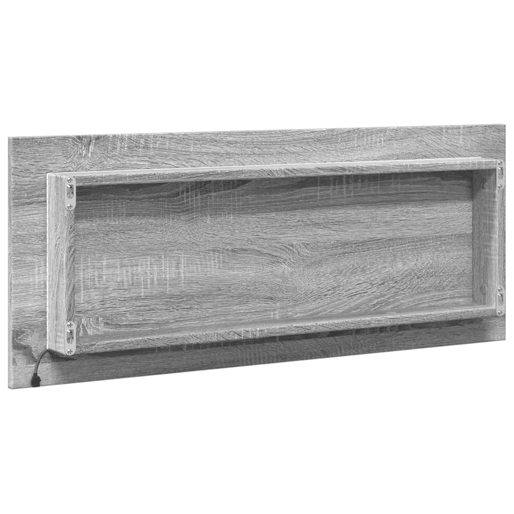 Miroir de salle de bain à LED sonoma gris bois d’ingénierie - Meubles-lavabos de salle de bains