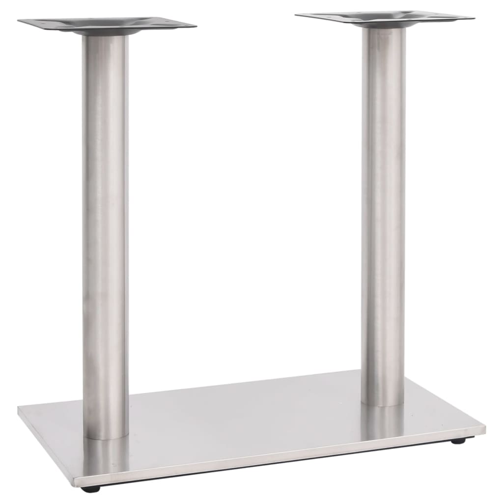 Pied de table de bistro Argenté 70x40x72 cm Acier inoxydable - Pieds de table