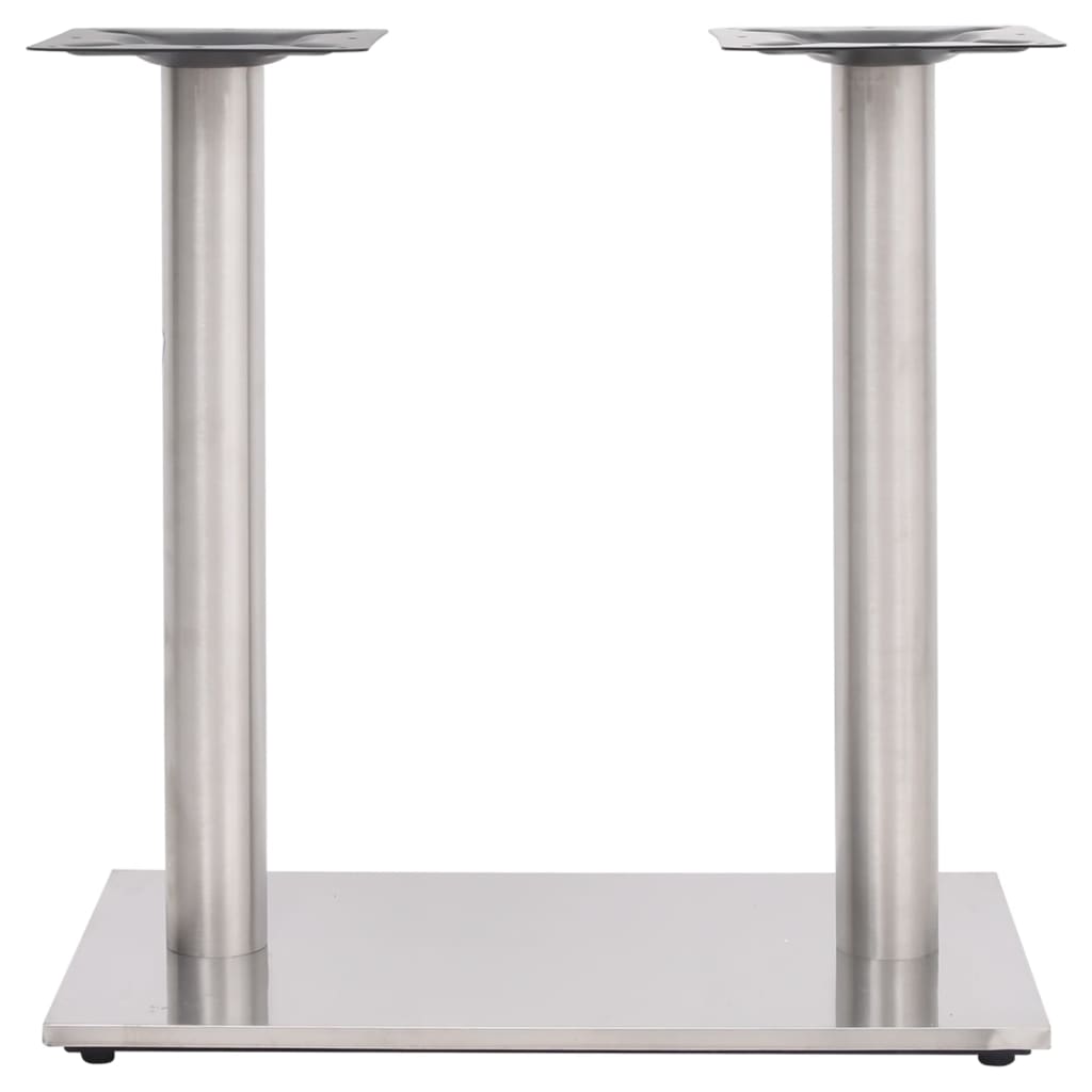 Pied de table de bistro Argenté 70x40x72 cm Acier inoxydable - Pieds de table