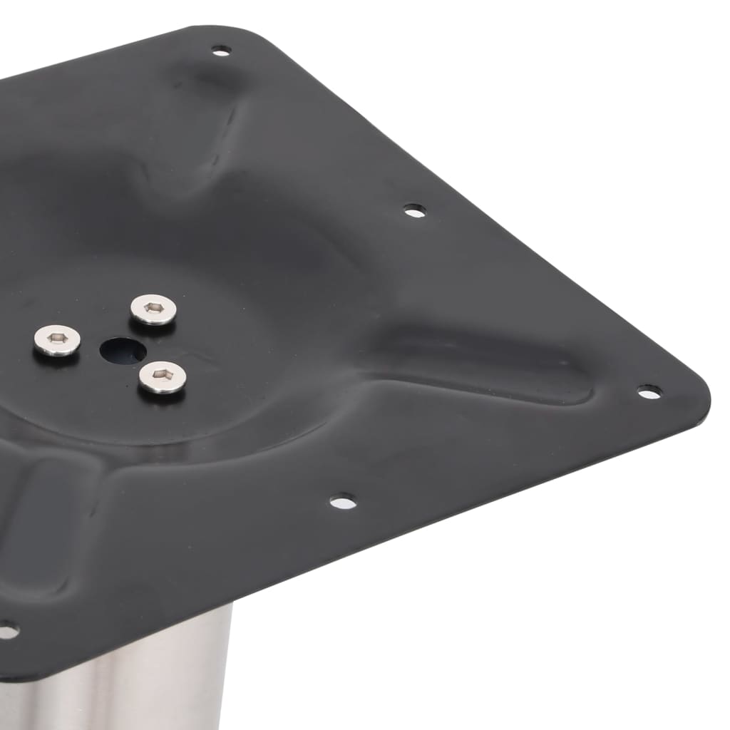 Pied de table de bistro Argenté 70x40x72 cm Acier inoxydable - Pieds de table