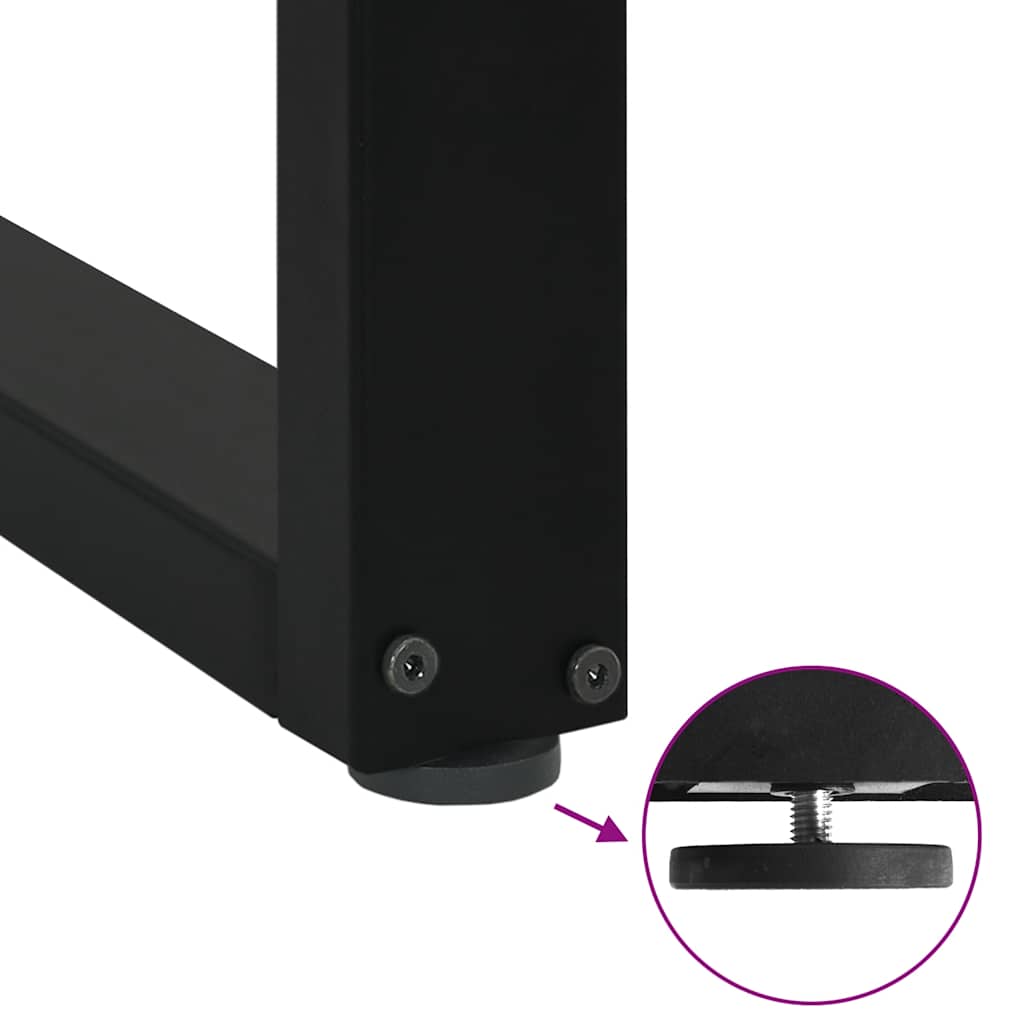 Pieds de table à manger forme de U 2 pcs noir 80x(72-73) cm - Pieds de table