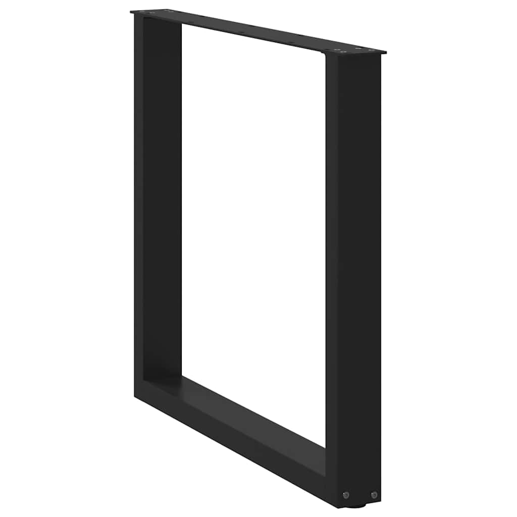 Pieds de table à manger forme de U 2 pcs noir 80x(72-73) cm - Pieds de table